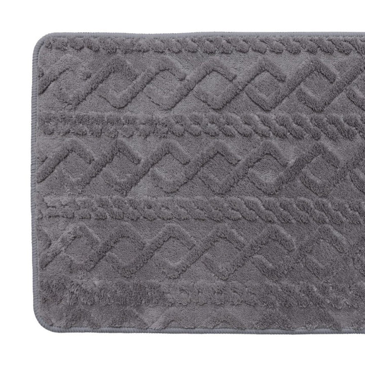 Plush Textured Bathroom Mat Bowlift