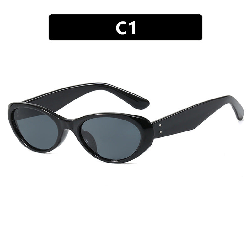 Women's fashionable Cat-Eye sunglasses with high-quality plastic frame and UV protection Bowlift