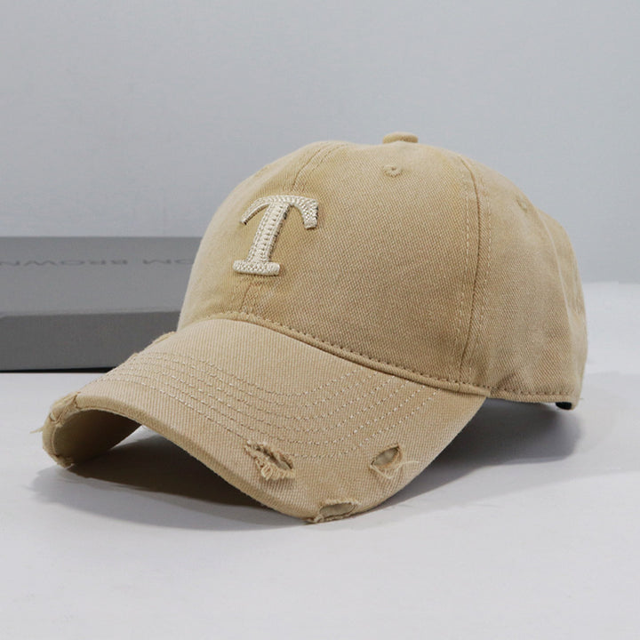 Men's Distressed Denim Cap Bowlift