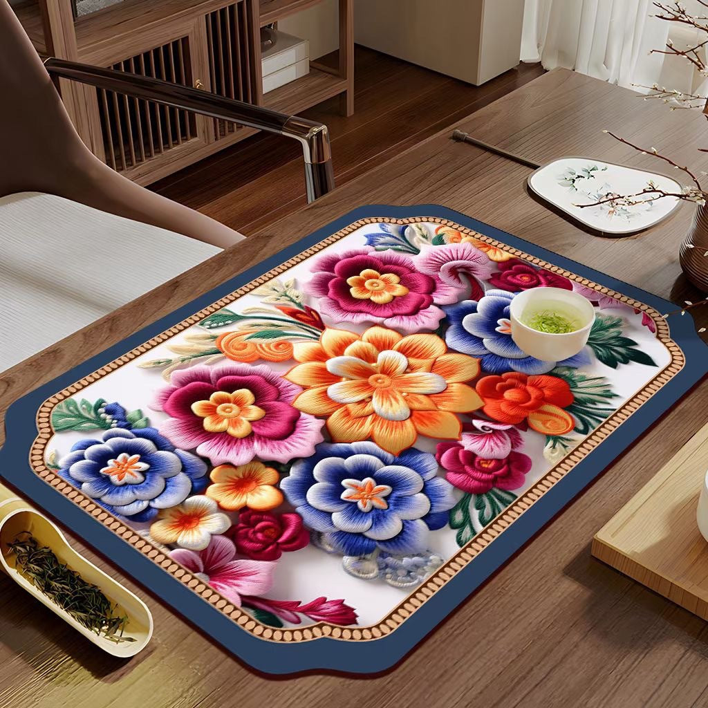 Decorative Floral Table Mat Bowlift