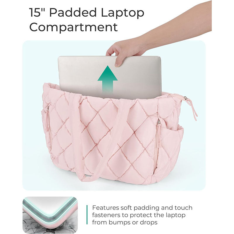 Padded tote bag with multiple compartments Bowlift