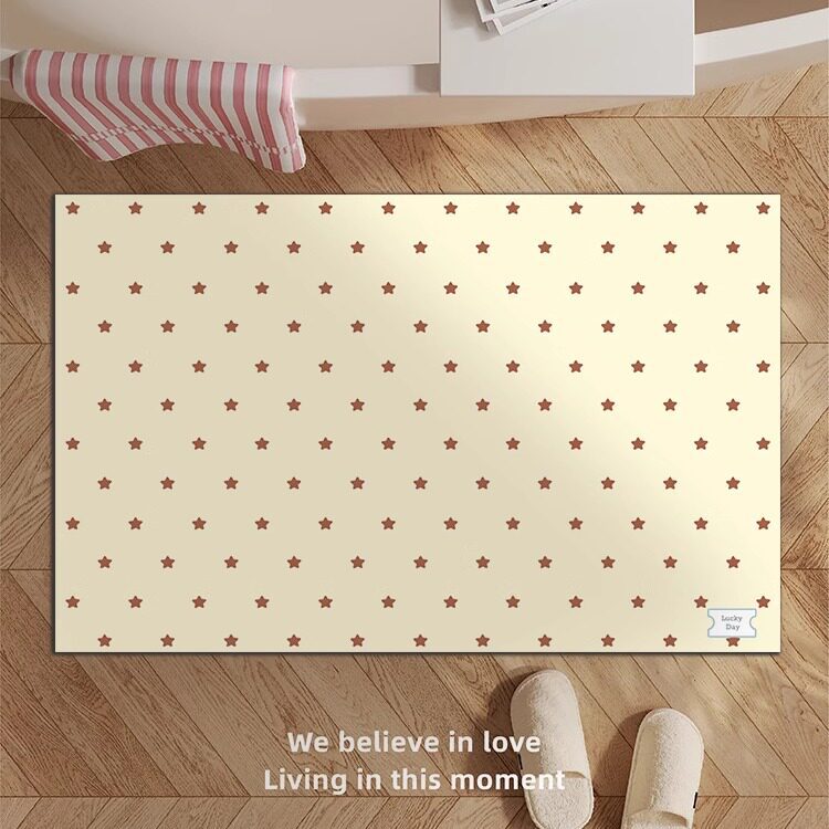 Cozy Star Pattern Bath Mat Bowlift
