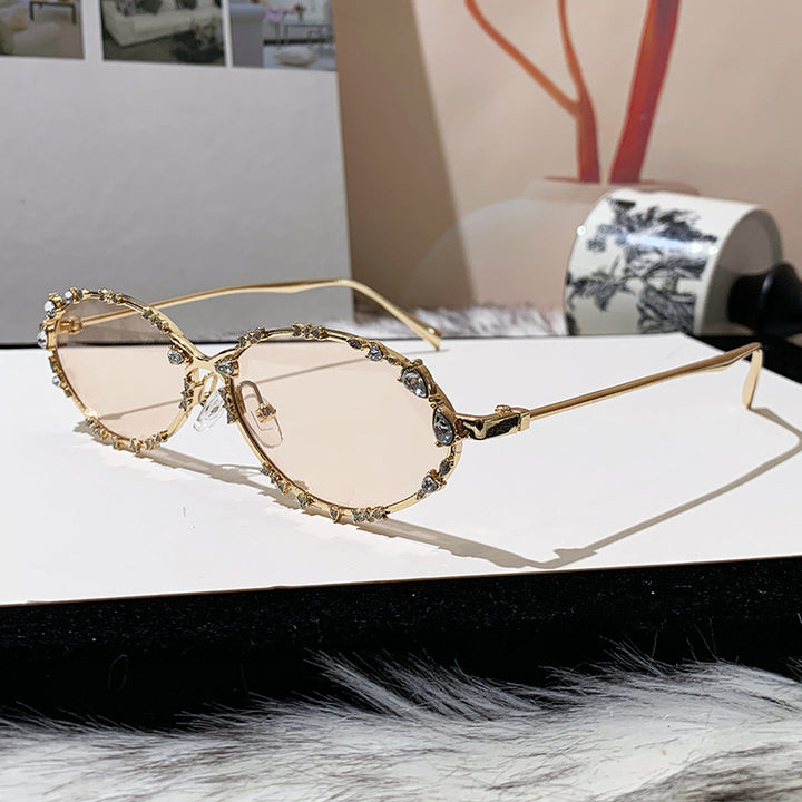 Women's exclusive sunglasses with sparkling rhinestone embellishment and elegant metal frame Bowlift