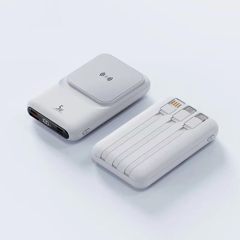 Portable Wireless Charger with Integrated Multi-Charging Station Bowlift