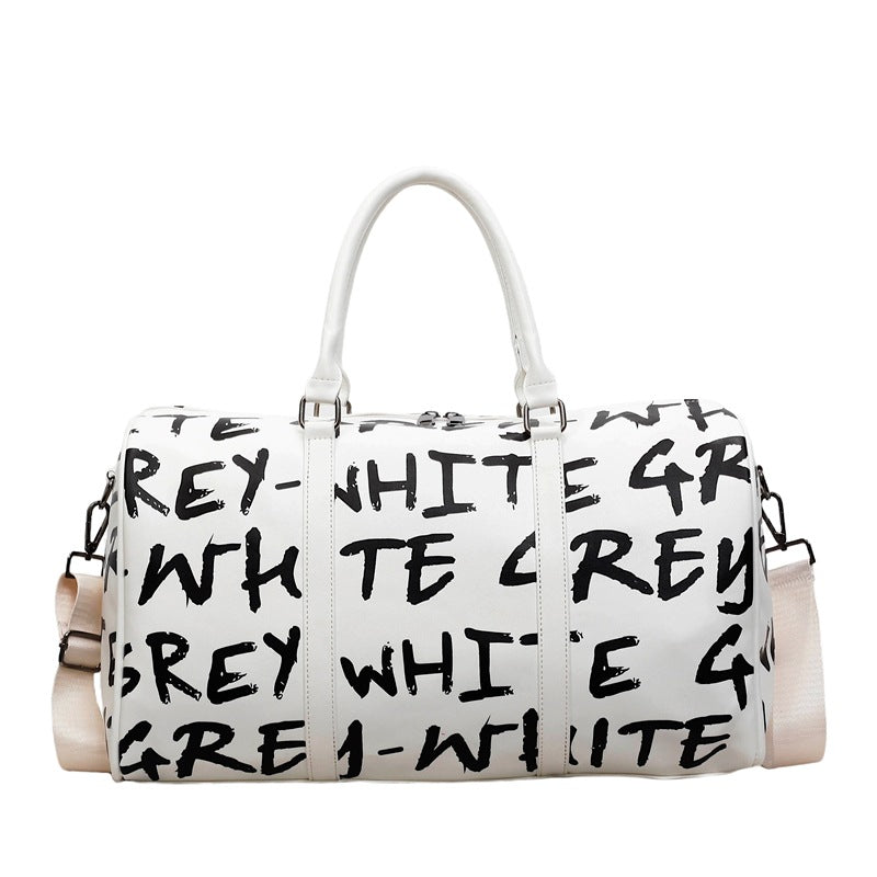Bold Graphic Print Travel Duffel