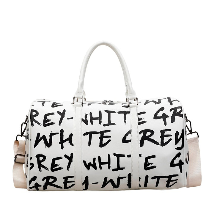 Bold Graphic Print Travel Duffel