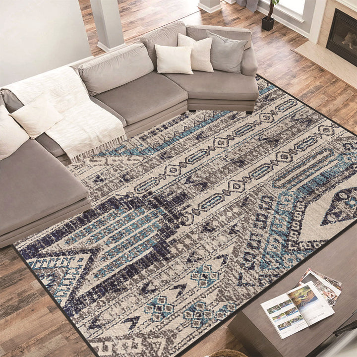 Geometric Pattern Area Rug Bowlift