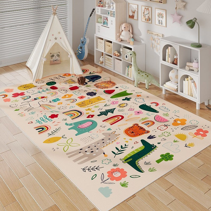 Playful Animal-Themed Area Rug for Home Decor