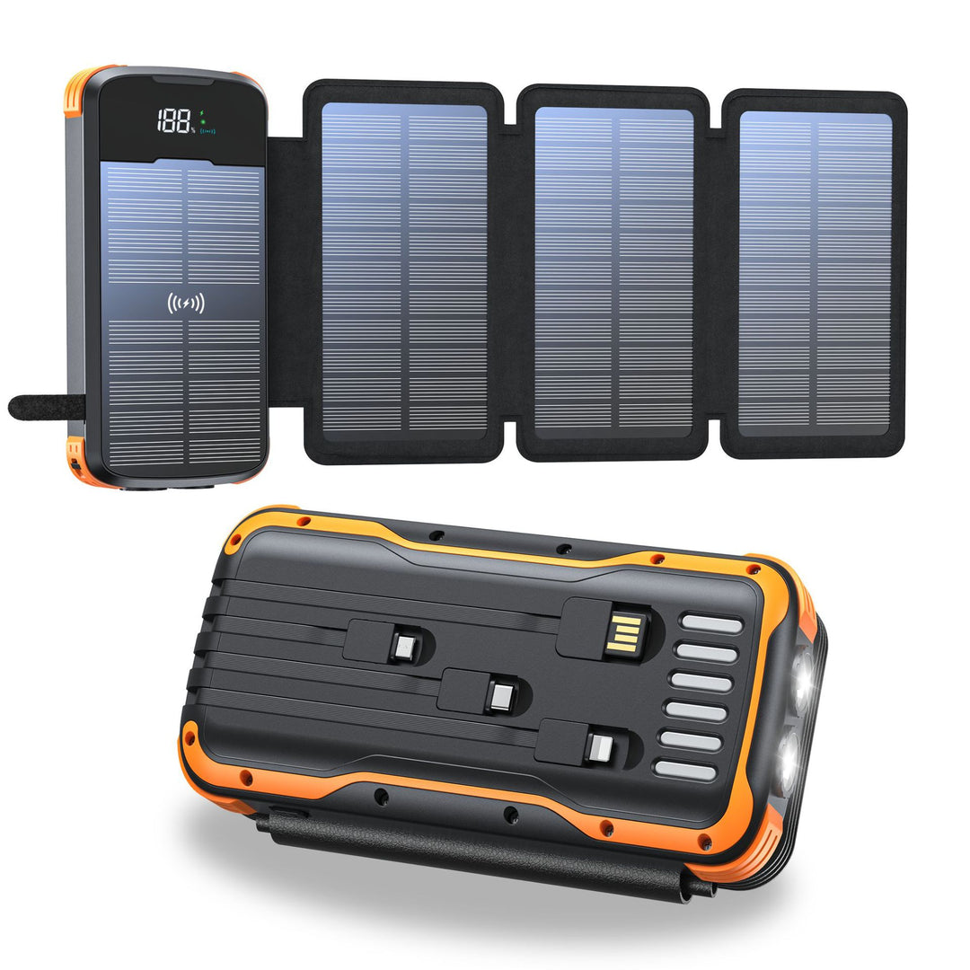 Solar charger with power bank and LED lights Bowlift
