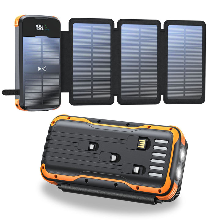 Solar charger with power bank and LED lights Bowlift