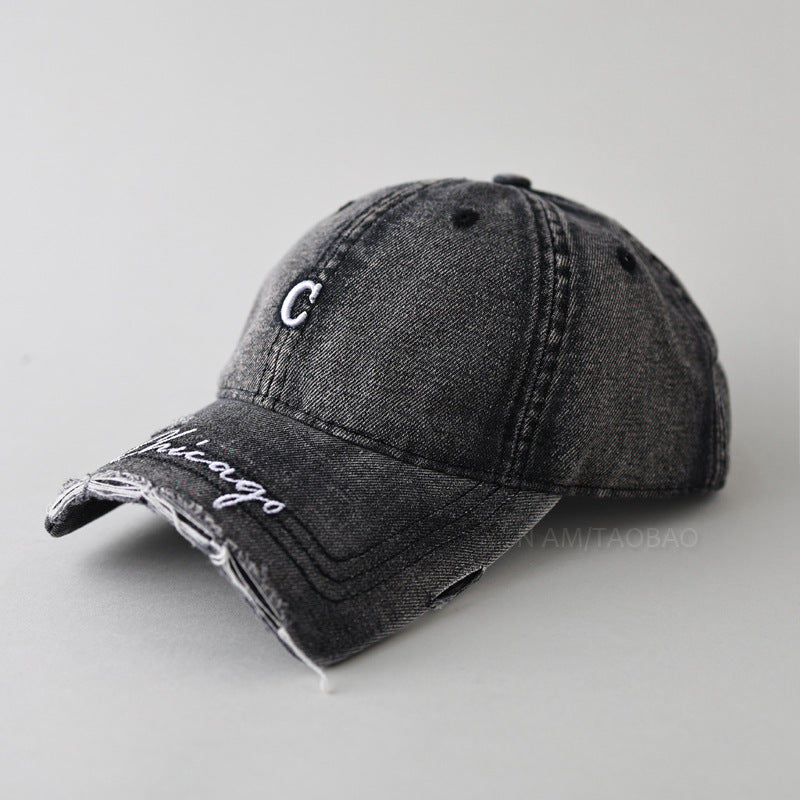 Men's Casual Distressed Baseball Cap Bowlift