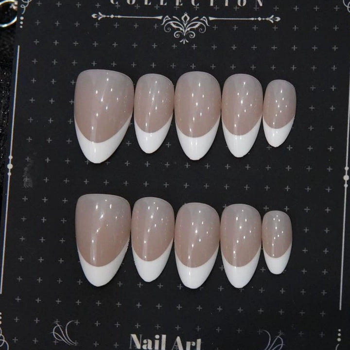 Elegant French Tip Press-On Nails