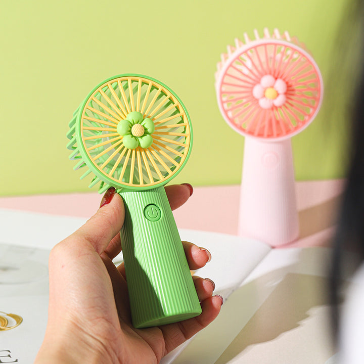 Flower-Themed Handheld Cooling Fan Bowlift