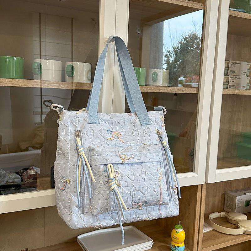 Quilted Bow-Detail Fashion Backpack Bowlift
