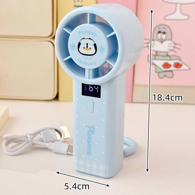 Penguin-Themed Handheld Fan Bowlift