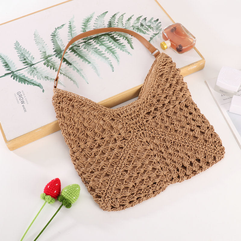 Hand-knotted Macrame Shoulder Bag Bowlift
