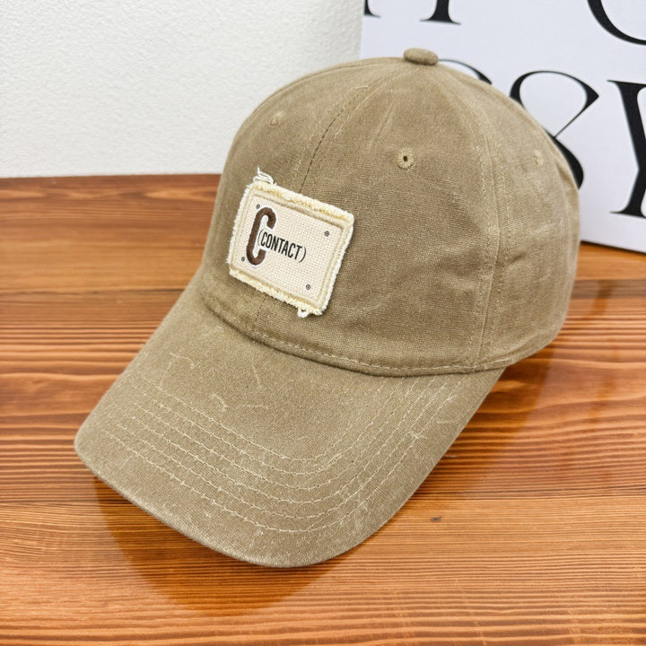 Men's Vintage-Inspired Distressed Cap Bowlift