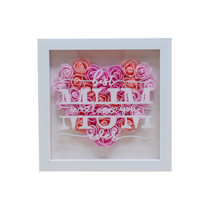 Square Shadow Box Display Frame With Removable Deep Well And Glass Cover