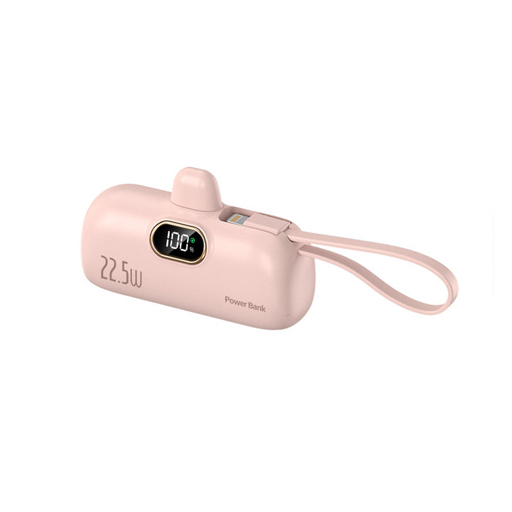Portable power bank with fast charging cable and LED display Bowlift