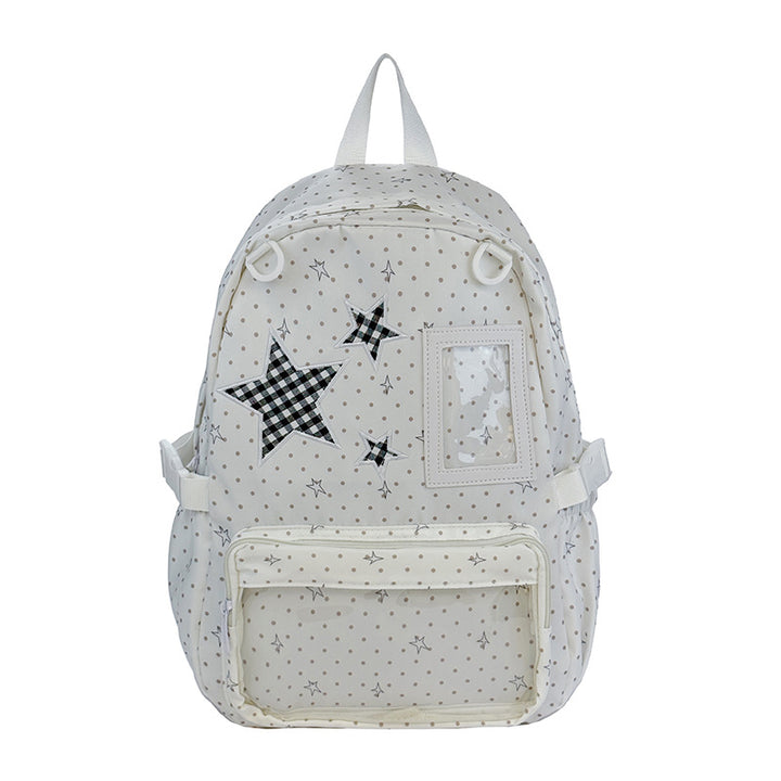 Fun and Stylish Star-Embellished Backpack Bowlift