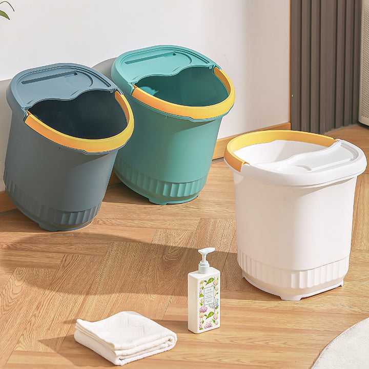 Women's practical and elegant storage bucket with ergonomic handle Bowlift