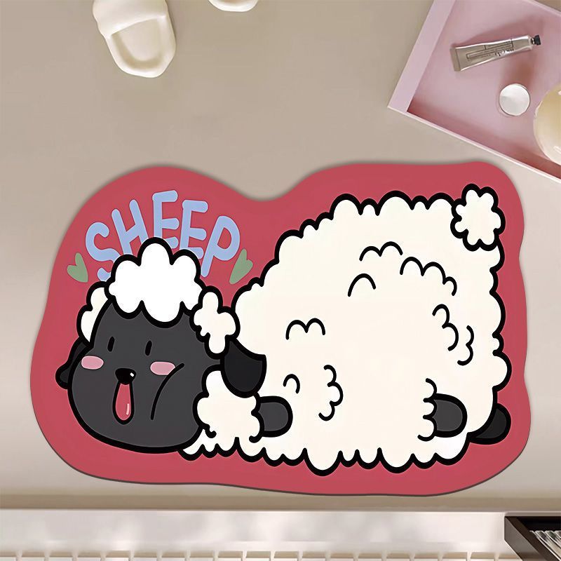 Cute Cartoon Otter-Themed Bath Mat Bowlift