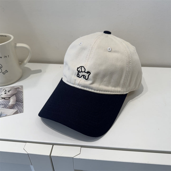 Men's Casual Dog-Embroidered Cap Bowlift