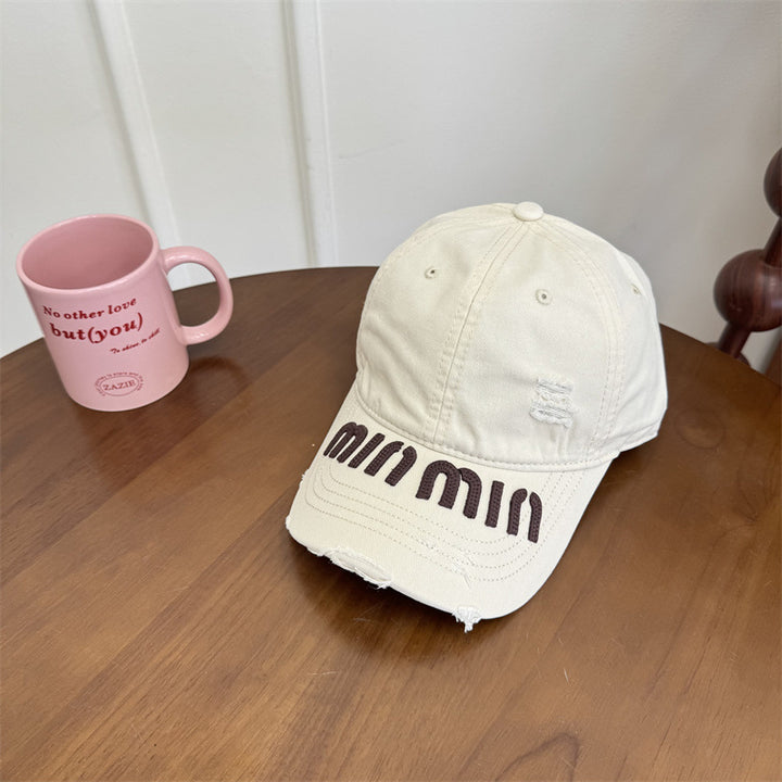 Women's Distressed Graphic Baseball Cap Bowlift