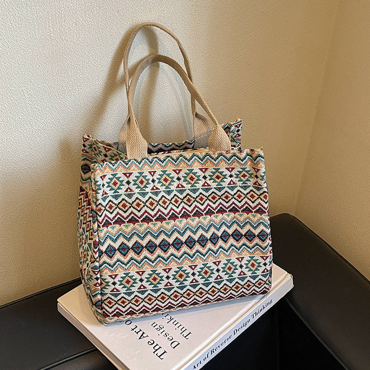Artisanal Patterned Tote Bag