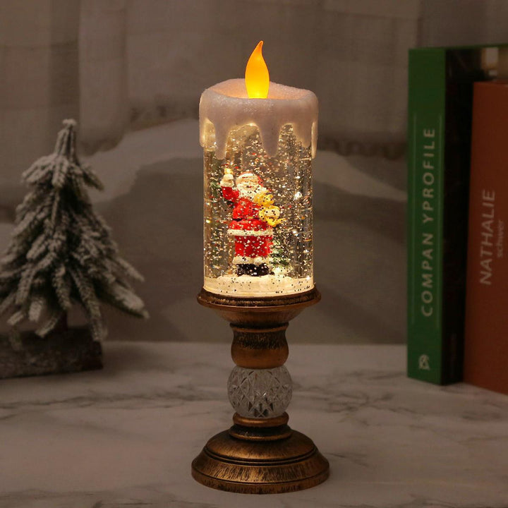 LED Snow Globe Candle Decoration Bowlift