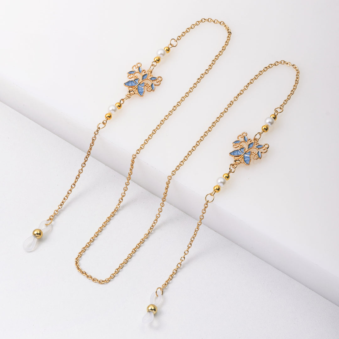 Delicate Floral Eyewear Chain Bowlift