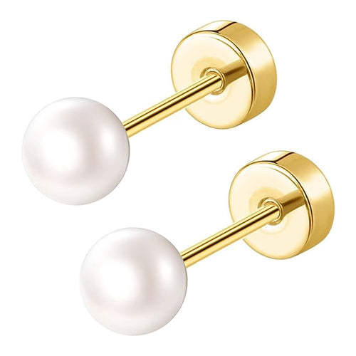 Elegant Pearl Stud Earrings Bowlift