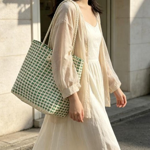 Handwoven shopping and beach bag Bowlift