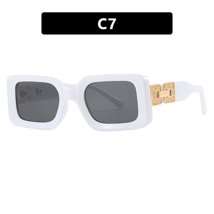 Women’s fashionable sunglasses in elegant square design with luxurious golden accents Bowlift