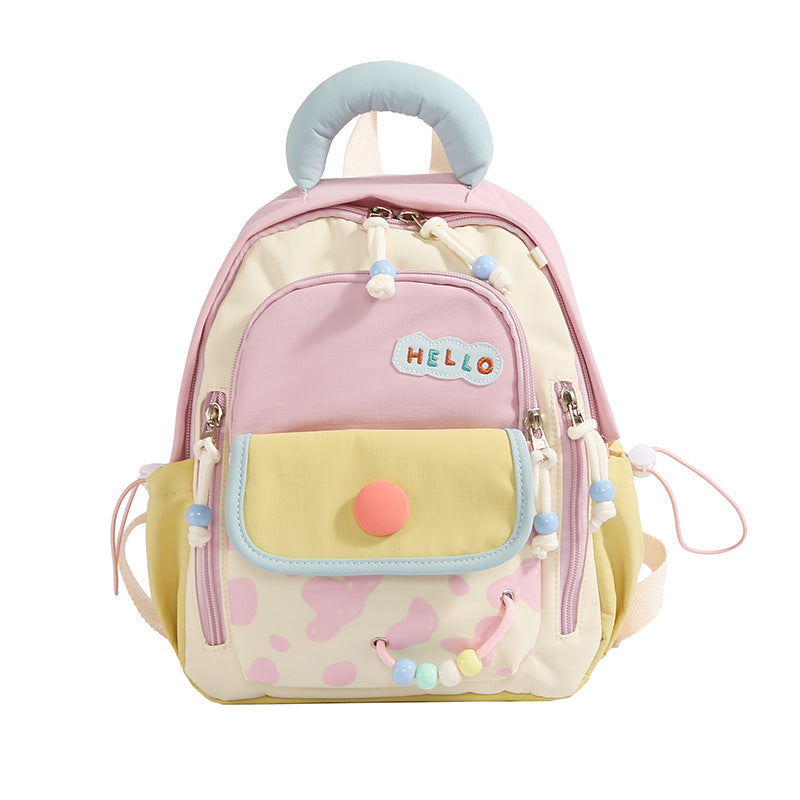 Children's Colorful Character-Themed Backpack Bowlift