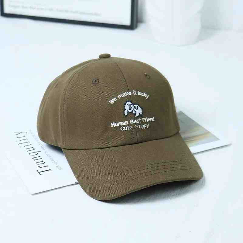 Women's Casual Embroidered Cotton Cap Bowlift