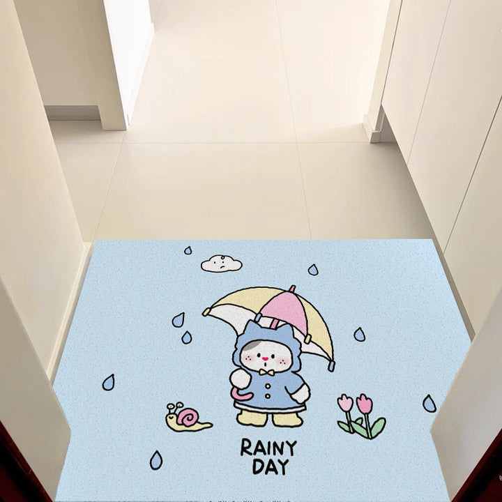 Cartoon-Themed Welcome Mat Bowlift