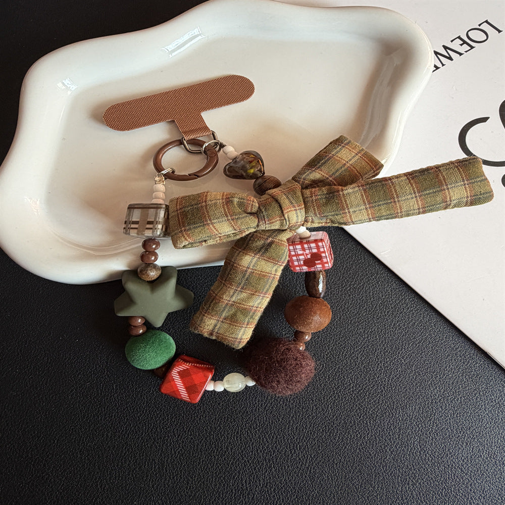 Decorative Beaded Charm Keychain Bowlift 1790134914