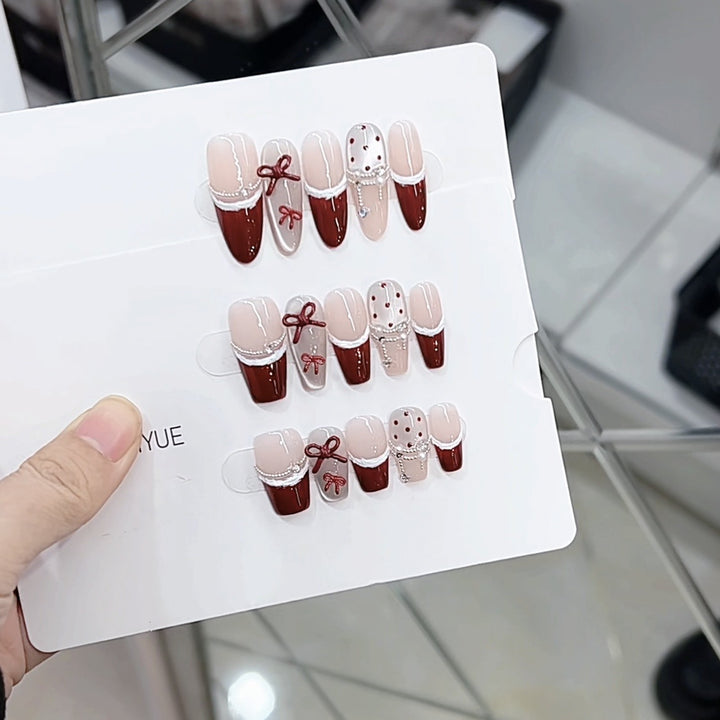 Decorative Press-On Nail Design Set Bowlift