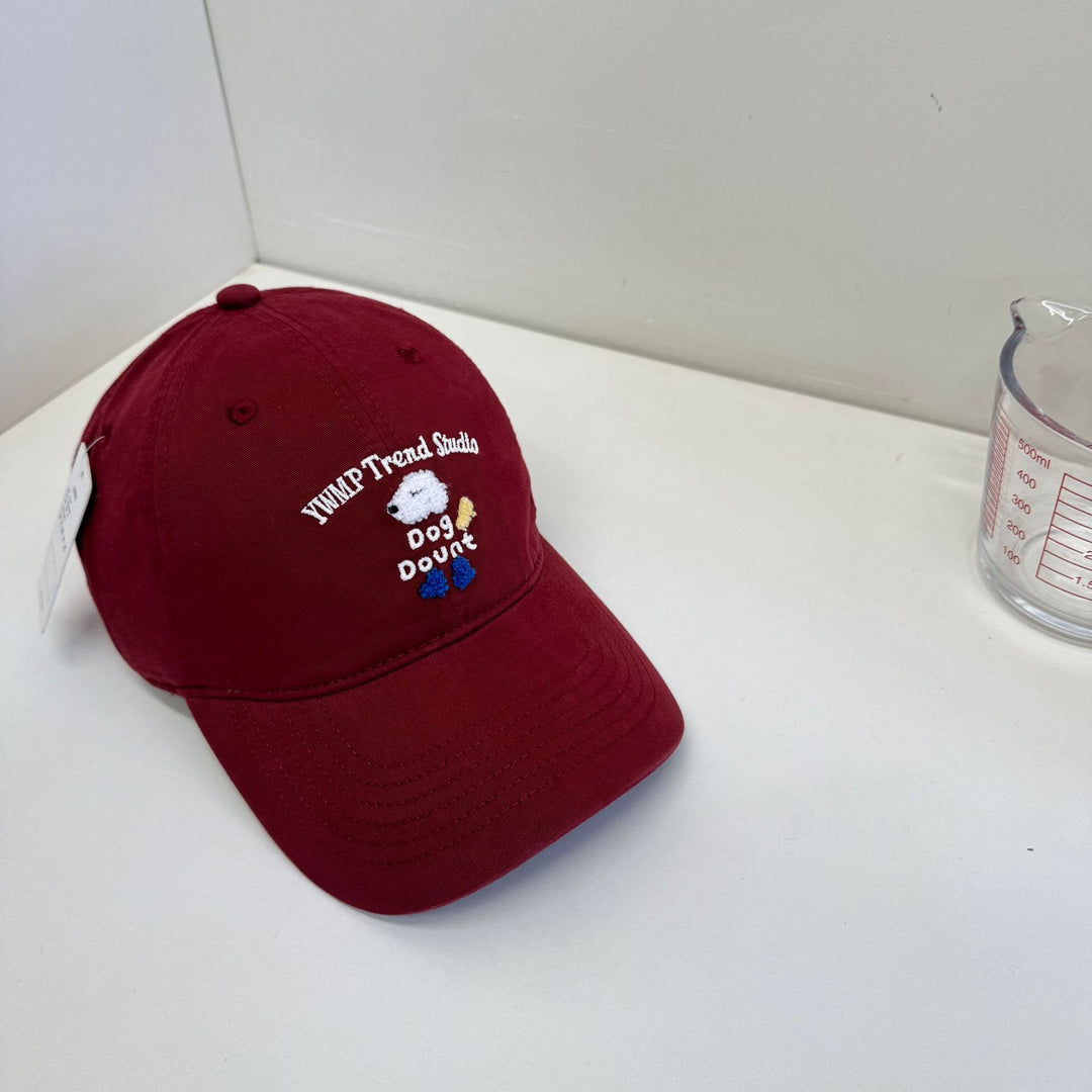 Unisex Embroidered Dog-Themed Baseball Cap Bowlift