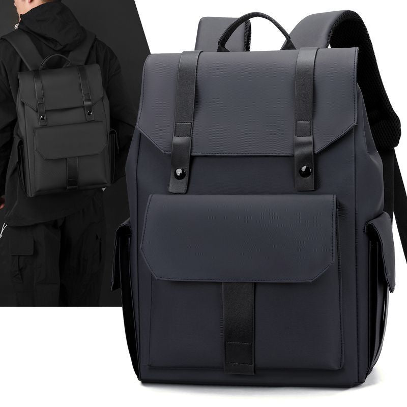 Elegant backpack with numerous compartments and reinforced back Bowlift