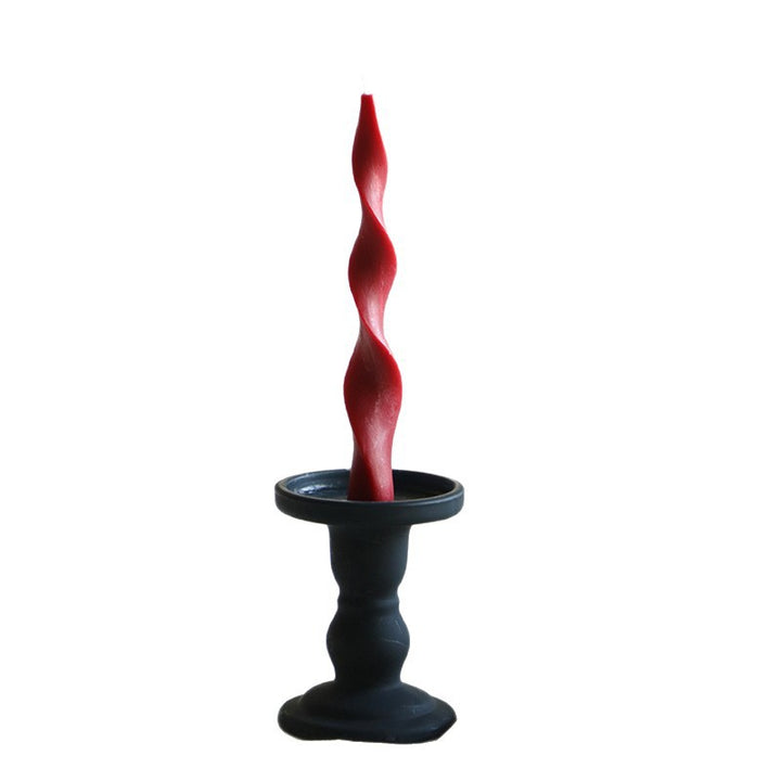 Ribbed Stacked Sphere Decorative Scented Pillar Candle With Long Cotton Wick