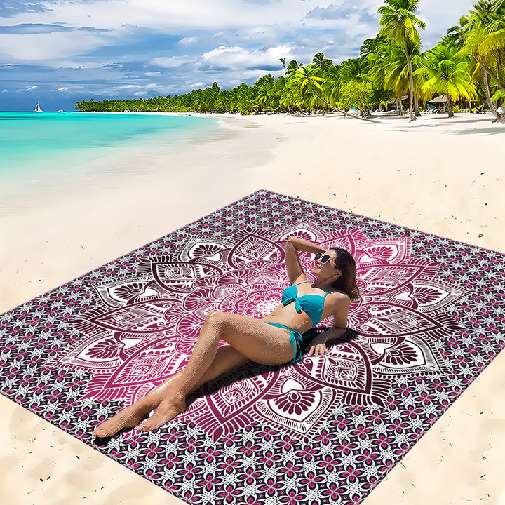 Mandala Design Beach Mat Bowlift