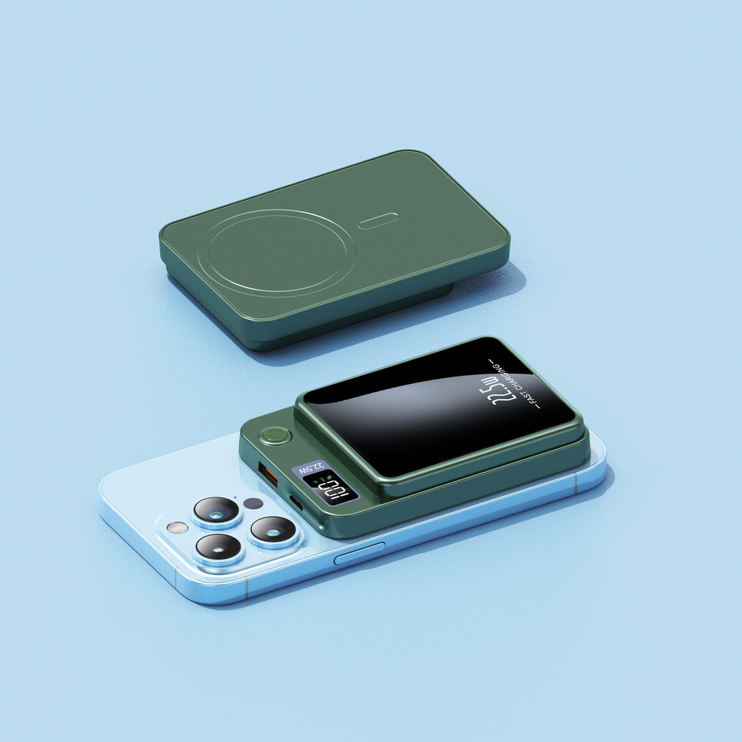 Portable fast-charge power bank with LED display and wireless charging function Bowlift