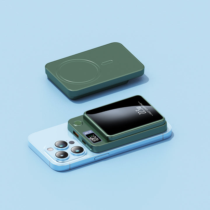 Portable fast-charge power bank with LED display and wireless charging function Bowlift