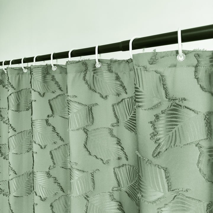 Designer Textured Shower Curtain Bowlift