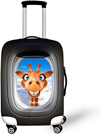 Unisex nano elastic suitcase cover with horse and sunflower motif, stretchable stretch protection for hard shell trolley with zipper Bowlift