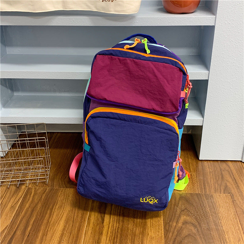 Multi-Compartment Colorful Backpack Bowlift