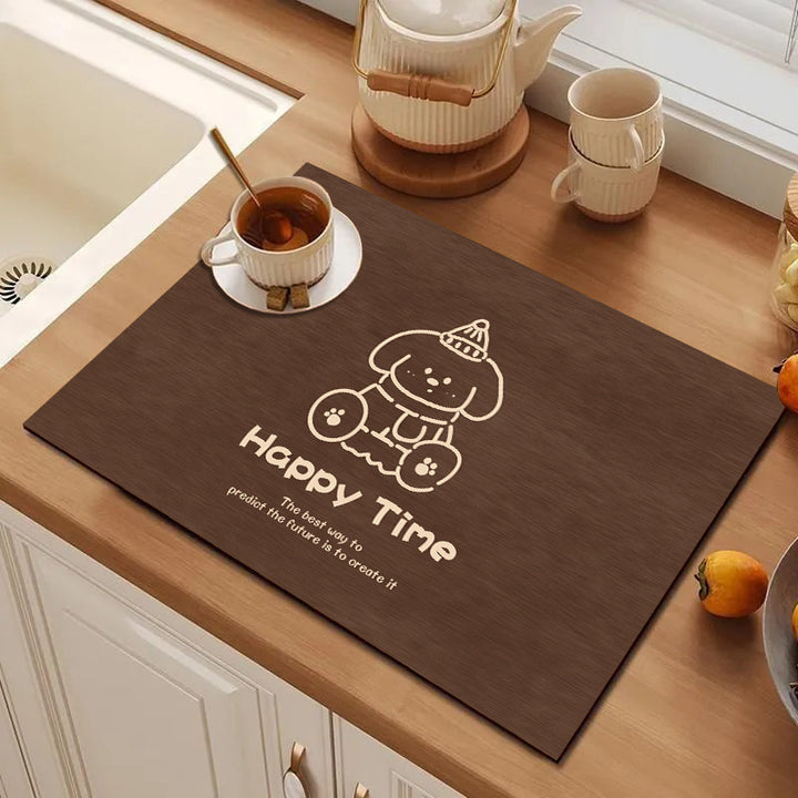 Cute Cartoon Dog Kitchen Mat Bowlift