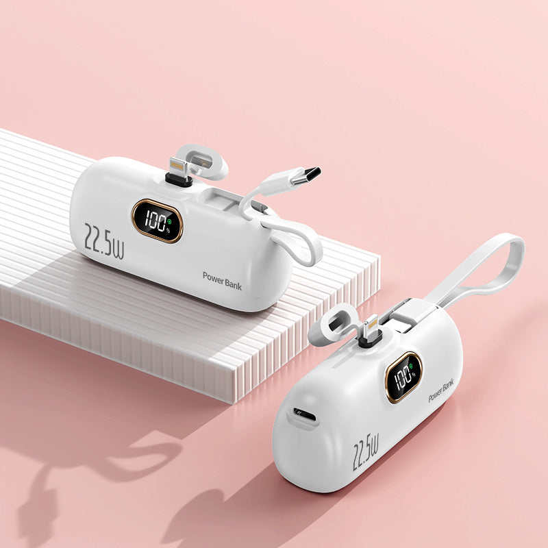 Power bank with integrated charging cable Bowlift